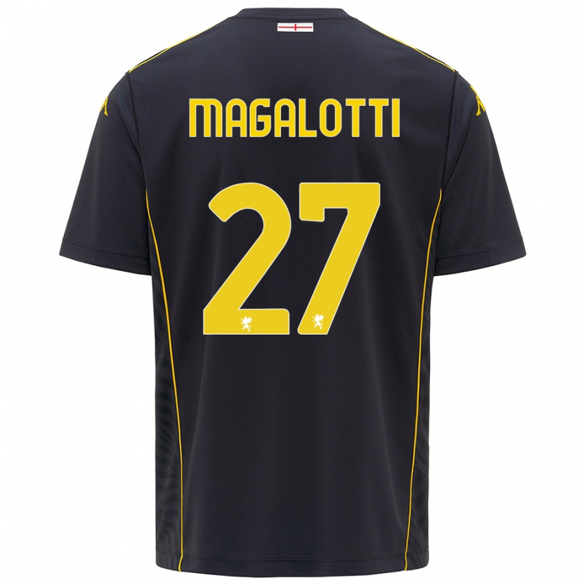 גברים גבריאל מגלוטי #27 שחור צהוב חולצת שוער 2025/26 חולצה קצרה