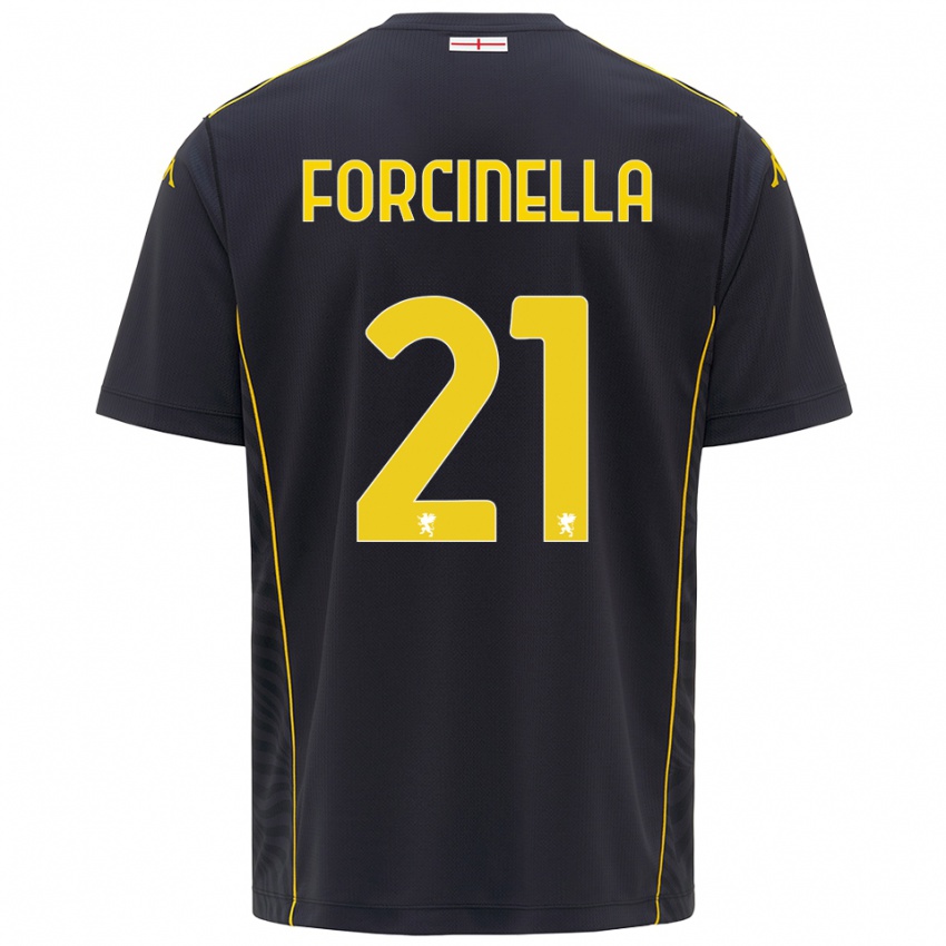 גברים קאמילה פורצ'ינלה #21 שחור צהוב חולצת שוער 2025/26 חולצה קצרה