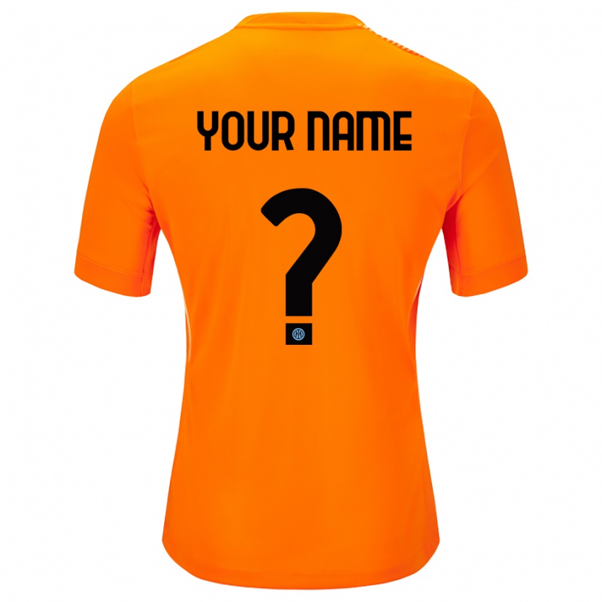 גברים אינטר מילאנו כתום בהיר שחור חולצת שוער 2025/26 חולצה קצרה