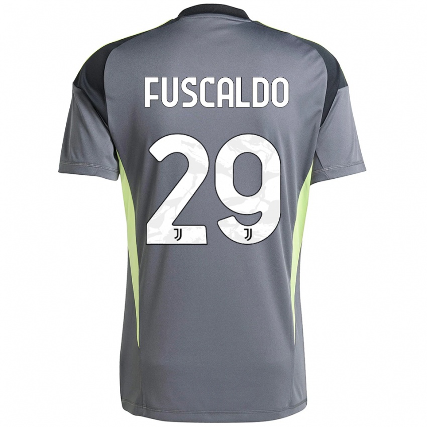 גברים מטאו פוסקלדו #29 אפור כהה לבן חולצת שוער 2025/26 חולצה קצרה