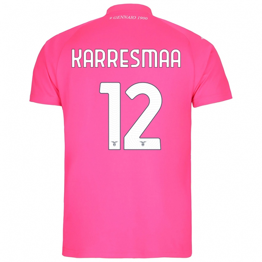 גברים Kerttu Karresmaa #12 ורוד עמוק חולצת שוער 2025/26 חולצה קצרה