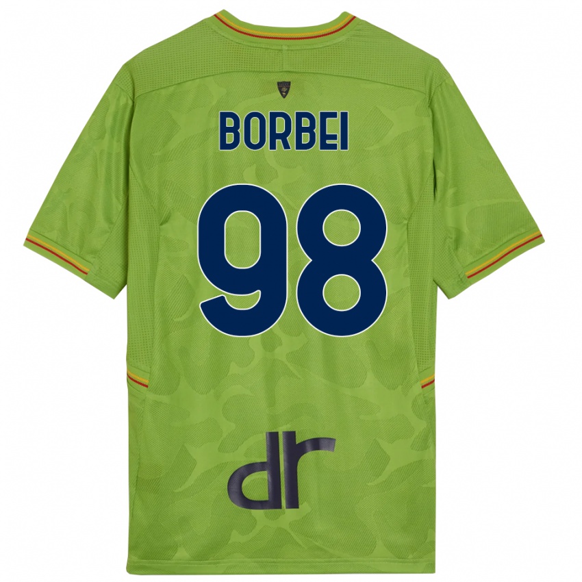 גברים אלכסנדרו גבריאל בורביי #98 ירוק יער שחור חולצת שוער 2025/26 חולצה קצרה