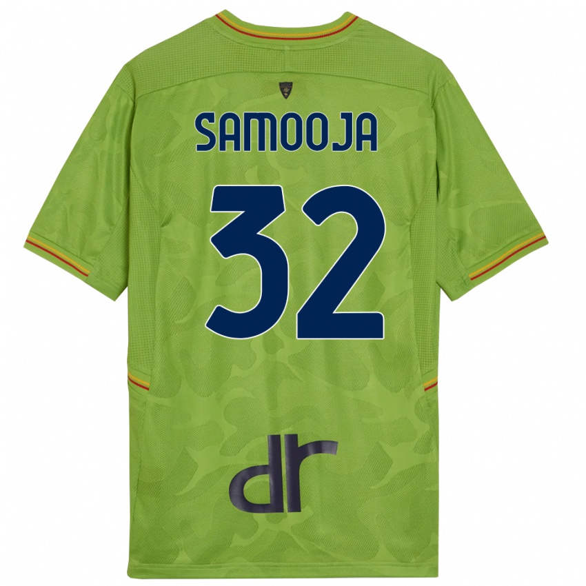 גברים Jasper Samooja #32 ירוק יער שחור חולצת שוער 2025/26 חולצה קצרה