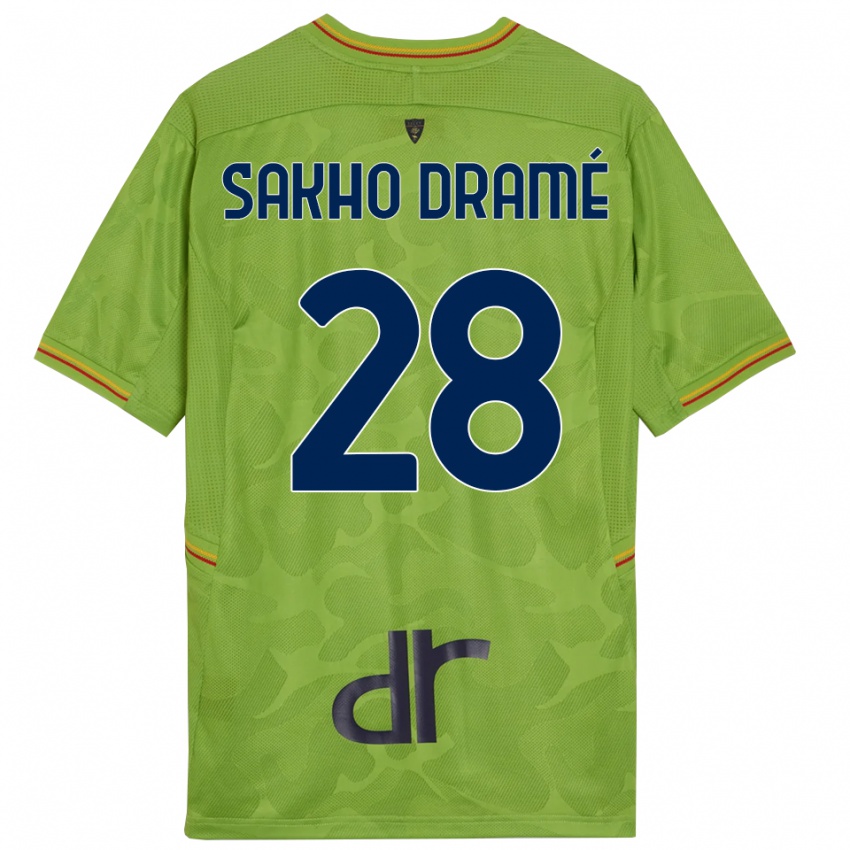 גברים Samba Sakho Dramé #28 ירוק יער שחור חולצת שוער 2025/26 חולצה קצרה