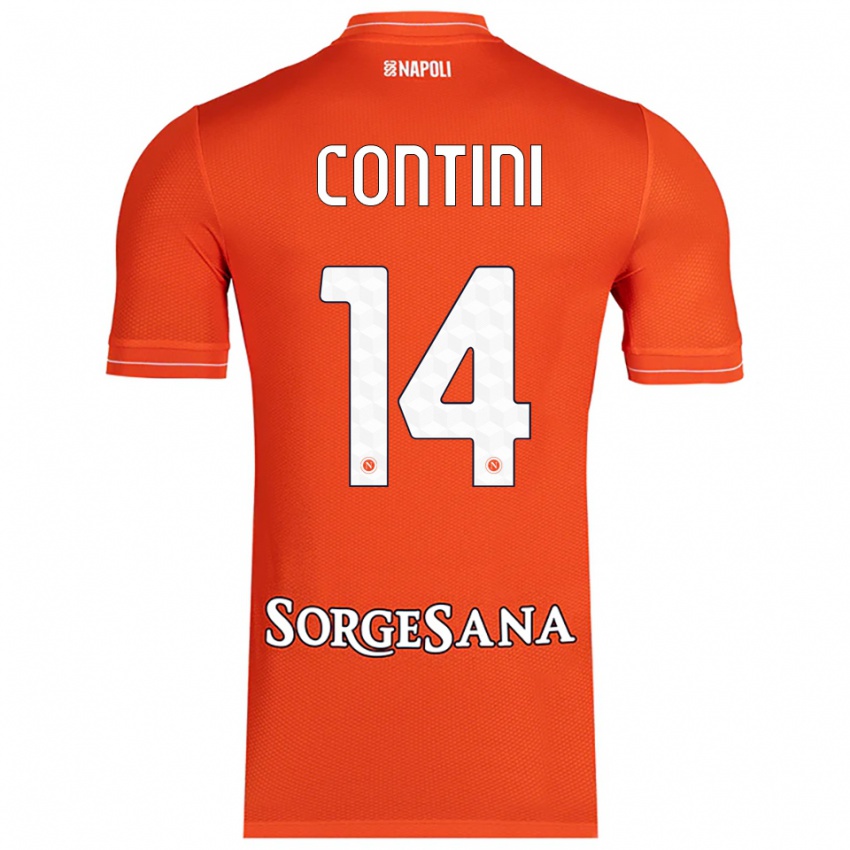 גברים ניקיטה קונטיני #14 כתום אדום לבן חולצת שוער 2025/26 חולצה קצרה