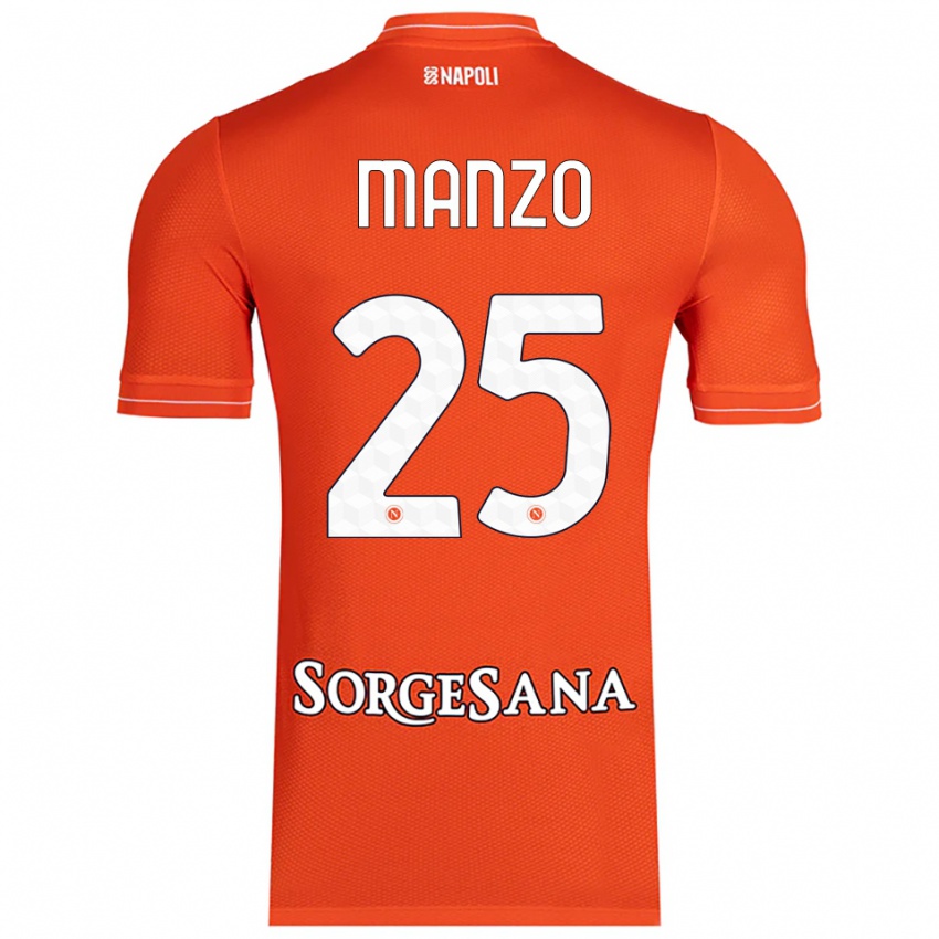 גברים Alessia Manzo #25 כתום אדום לבן חולצת שוער 2025/26 חולצה קצרה