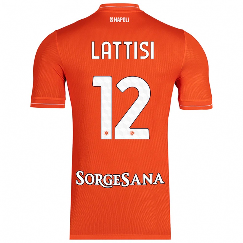 גברים Francesco Lattisi #12 כתום אדום לבן חולצת שוער 2025/26 חולצה קצרה