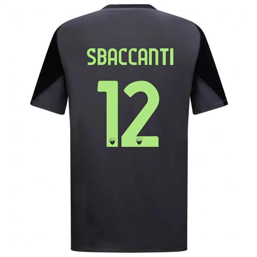 גברים Christian Sbaccanti #12 שחור ירוק בהיר חולצת שוער 2025/26 חולצה קצרה