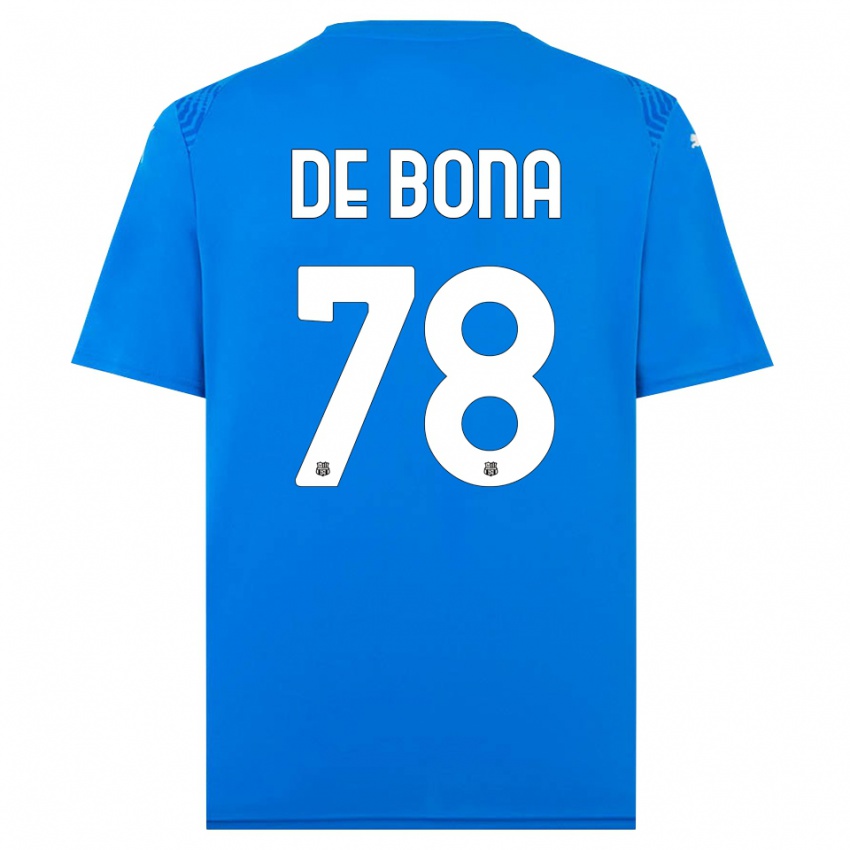 גברים פרנצ'סקה דה בונה #78 כחול לבן חולצת שוער 2025/26 חולצה קצרה