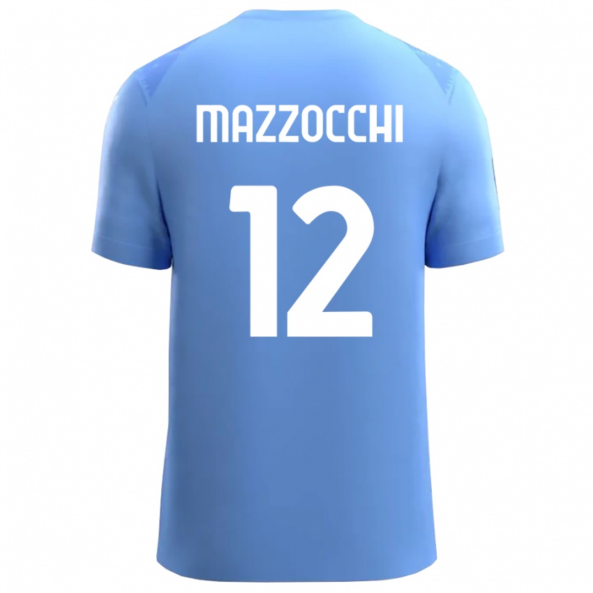 גברים Alessandro Mazzocchi #12 תכלת לבן חולצת שוער 2025/26 חולצה קצרה