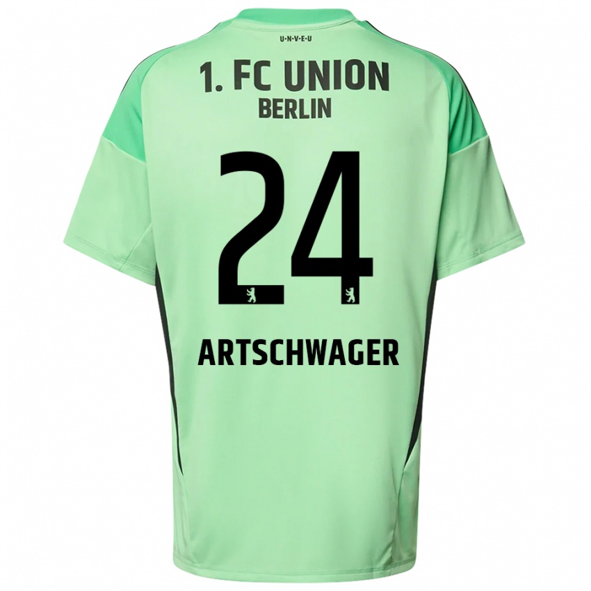 גברים Finn Artschwager #24 שחור ירוק בהיר חולצת שוער 2025/26 חולצה קצרה