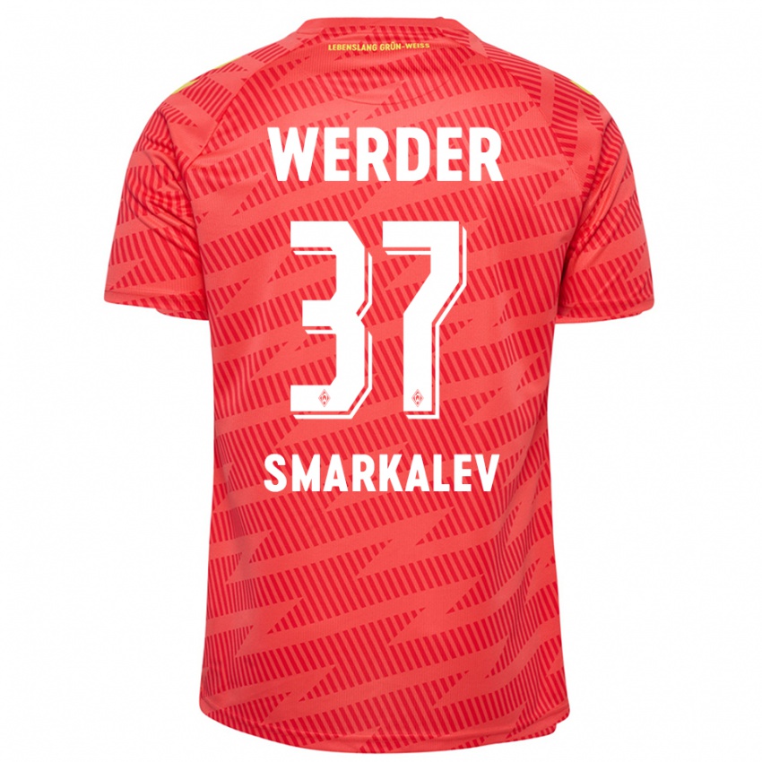 גברים Stefan Smarkalev #37 צהוב אדום חולצת שוער 2025/26 חולצה קצרה