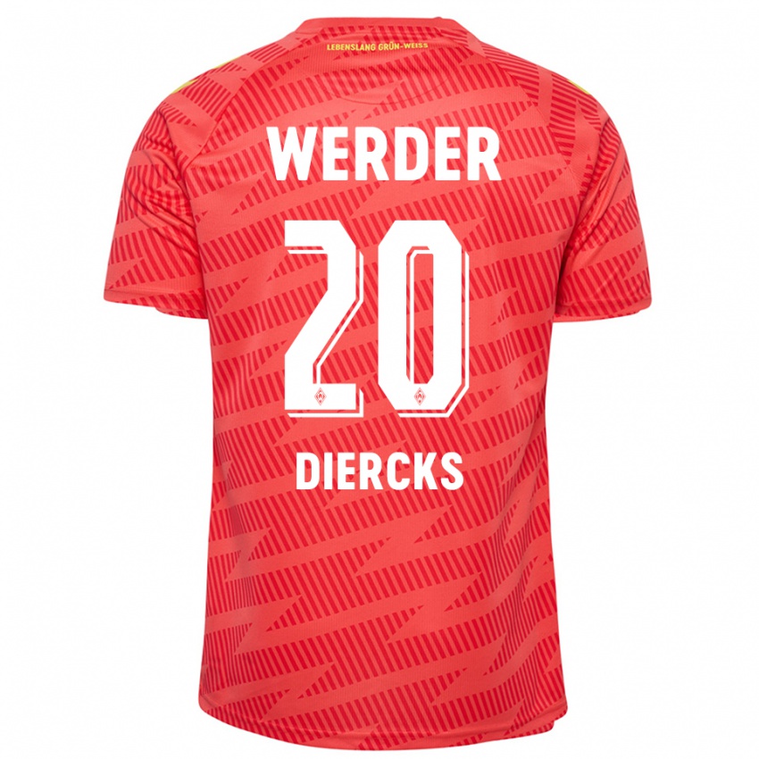 גברים לואיס דיירקס #20 צהוב אדום חולצת שוער 2025/26 חולצה קצרה