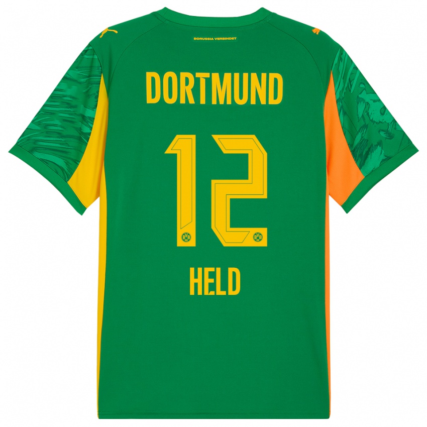 גברים אהרון הלד #12 כתום ירוק חולצת שוער 2025/26 חולצה קצרה