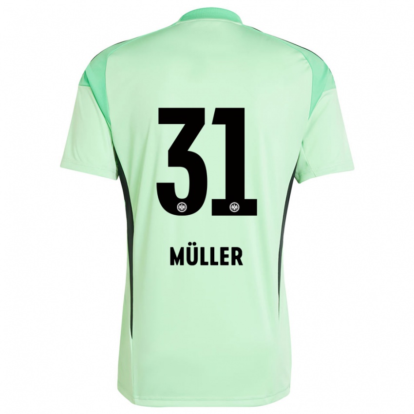 גברים Laurin Müller #31 שחור ירוק בהיר חולצת שוער 2025/26 חולצה קצרה