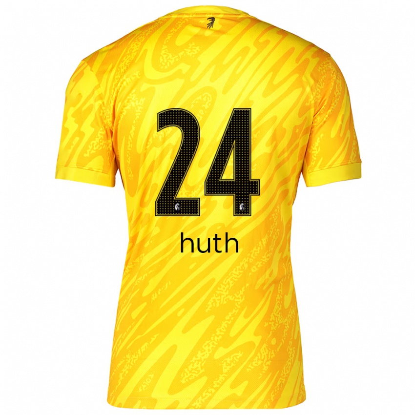 גברים יאניק הות #24 צהוב שחור חולצת שוער 2025/26 חולצה קצרה