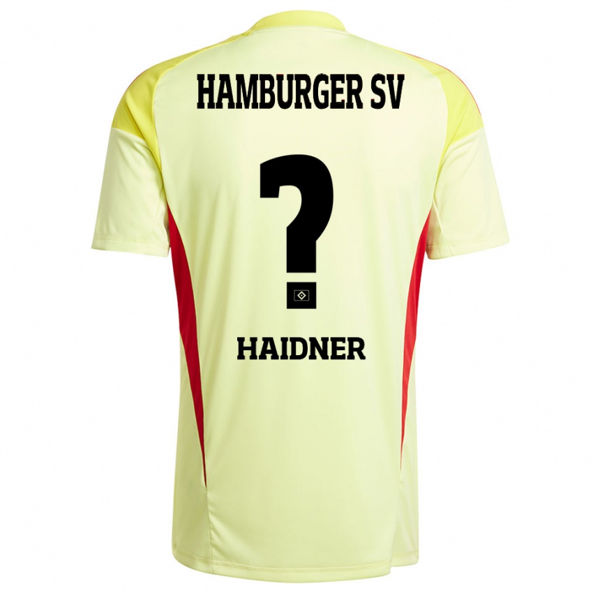 גברים Larissa Haidner #0 צהוב אדום שחור חולצת שוער 2025/26 חולצה קצרה