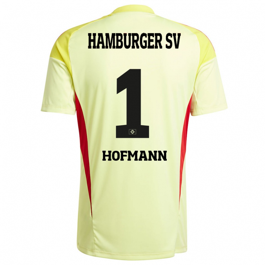 גברים Tobias Hofmann #1 צהוב אדום שחור חולצת שוער 2025/26 חולצה קצרה