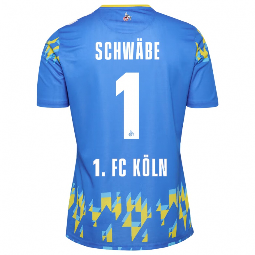 גברים מרווין שוואבה #1 כחול תירס חולצת שוער 2025/26 חולצה קצרה