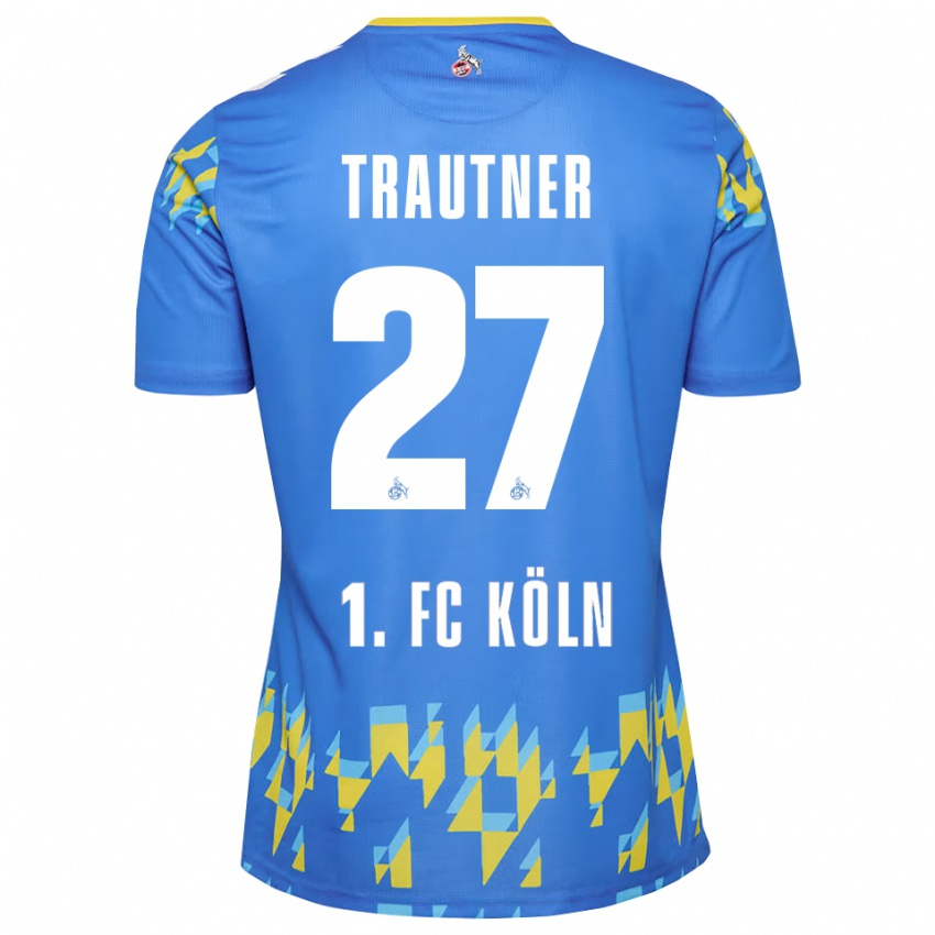 גברים טוביאס טראוטנר #27 כחול תירס חולצת שוער 2025/26 חולצה קצרה