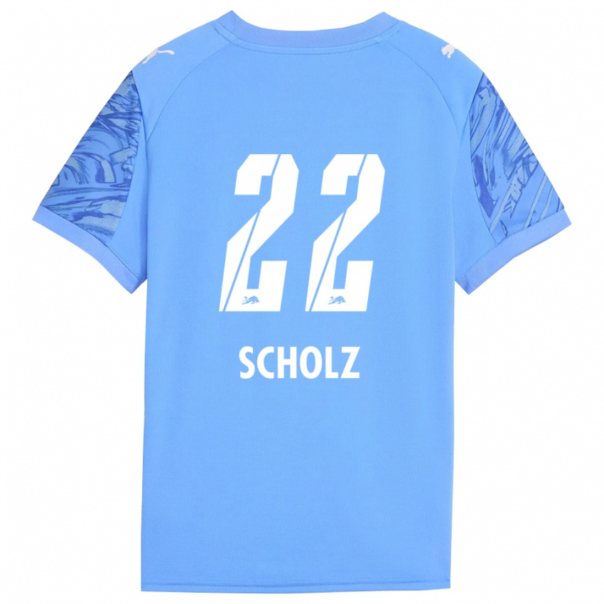 גברים Emil Scholz #22 כחול מלכותי אדום חולצת שוער 2025/26 חולצה קצרה