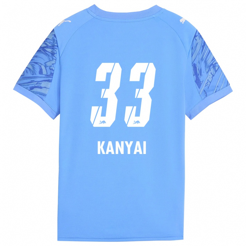 גברים János Kányai #33 כחול מלכותי אדום חולצת שוער 2025/26 חולצה קצרה
