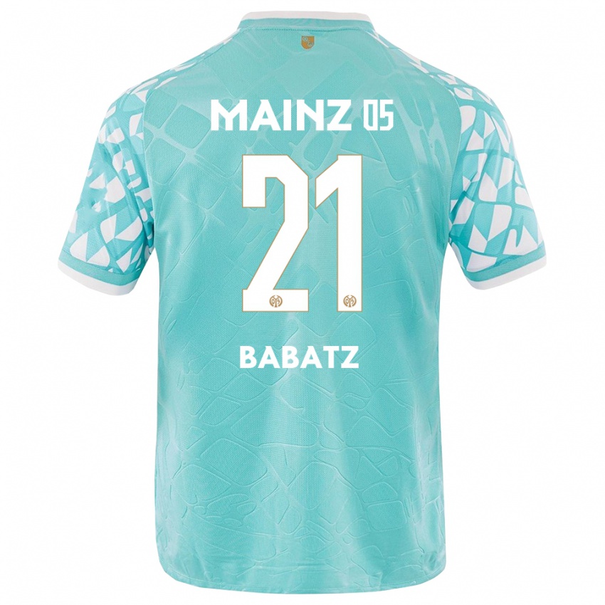 גברים לואי מרלון באבץ #21 לבן טורקיז חולצת שוער 2025/26 חולצה קצרה