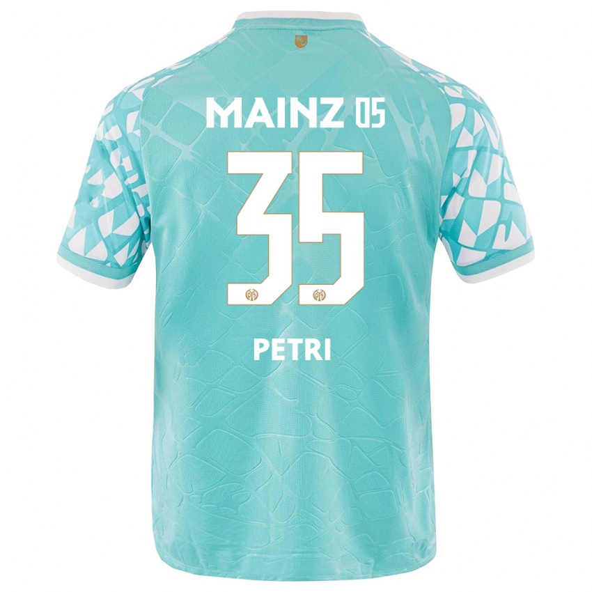 גברים Jolina Petri #35 לבן טורקיז חולצת שוער 2025/26 חולצה קצרה