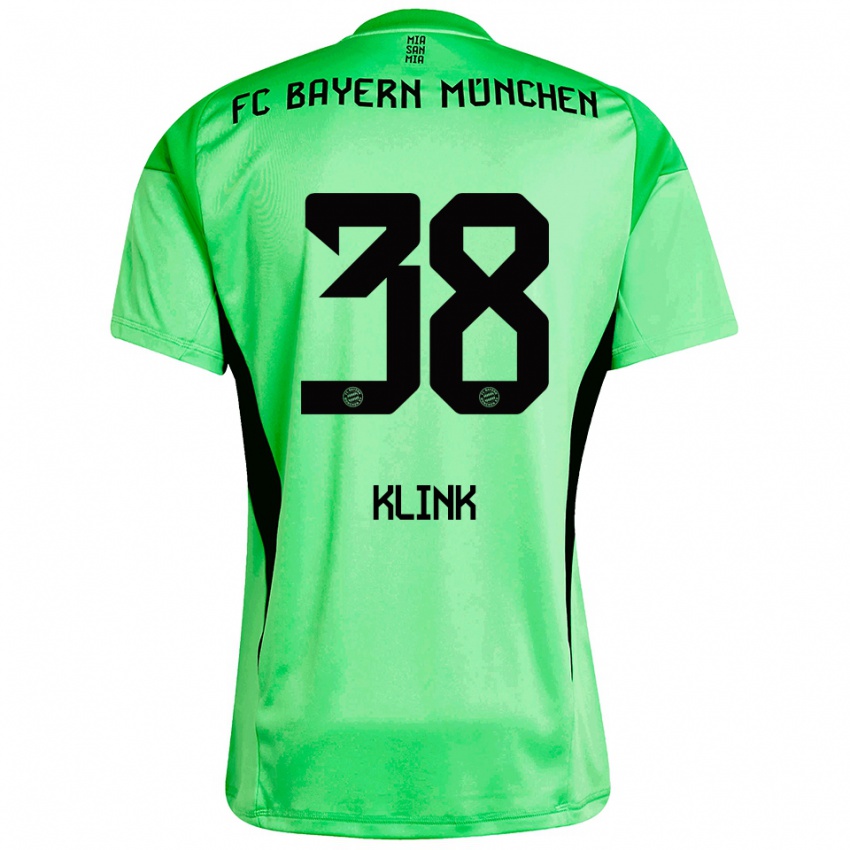 גברים אנה קלינק #38 ירוק אביבי בינוני חולצת שוער 2025/26 חולצה קצרה