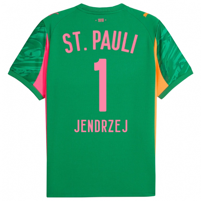 גברים Kevin Jendrzej #1 ורוד כתום ירוק חולצת שוער 2025/26 חולצה קצרה