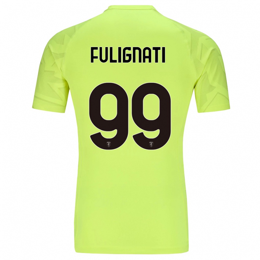 גברים אנדראה פוליניאטי #99 ירוק פלורסנט חולצת שוער 2025/26 חולצה קצרה