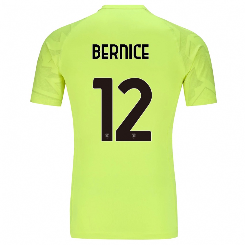 גברים Matteo Bernice #12 ירוק פלורסנט חולצת שוער 2025/26 חולצה קצרה