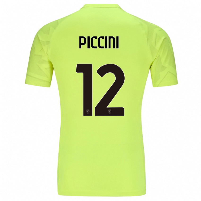 גברים ברנארדו פיצ׳יני #12 ירוק פלורסנט חולצת שוער 2025/26 חולצה קצרה