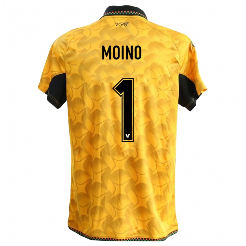 גברים תומס מוינו #1 שחור צהוב חולצת שוער 2025/26 חולצה קצרה