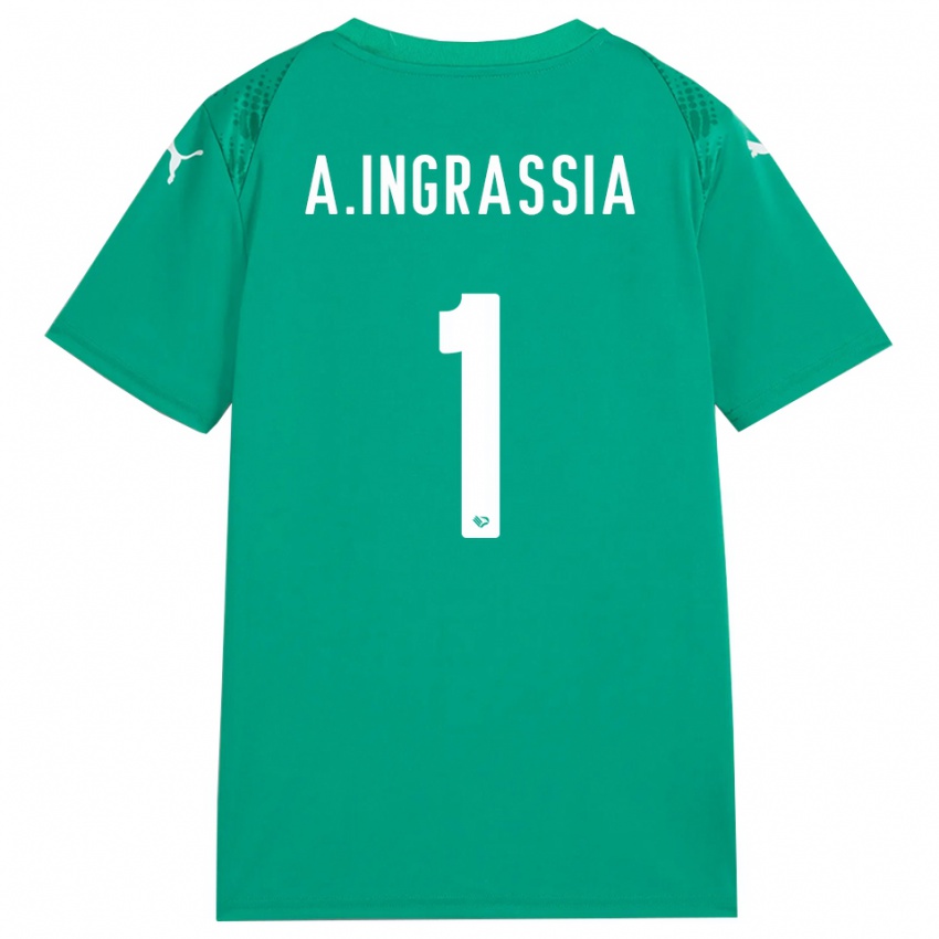 גברים Antonio Ingrassia #1 לבן ירוק ים חולצת שוער 2025/26 חולצה קצרה