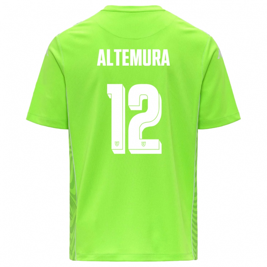 גברים Tommaso Altemura #12 לבן ירוק דשא חולצת שוער 2025/26 חולצה קצרה