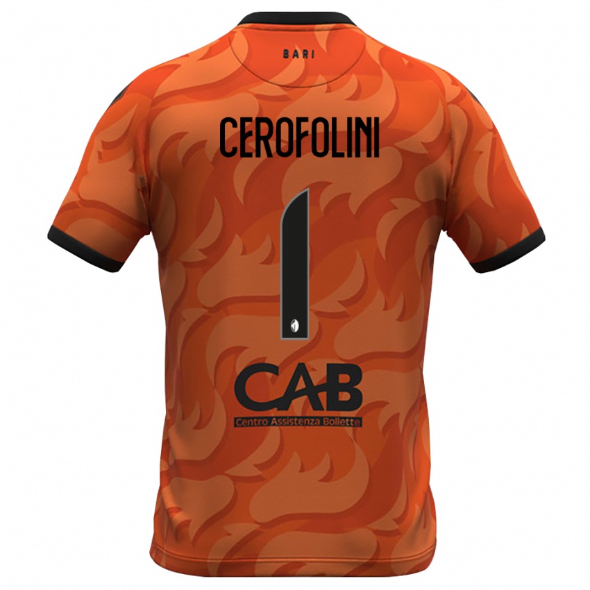 גברים Michele Cerofolini #1 שחור כתום כהה חולצת שוער 2025/26 חולצה קצרה