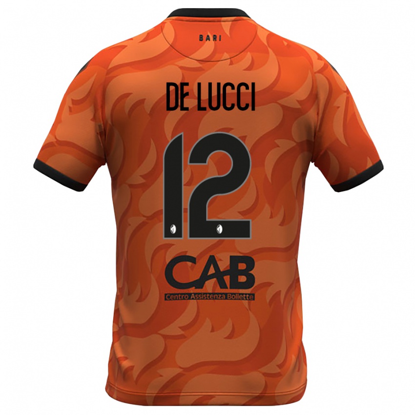 גברים פאולו אנטוניו די לוצ׳י #12 שחור כתום כהה חולצת שוער 2025/26 חולצה קצרה