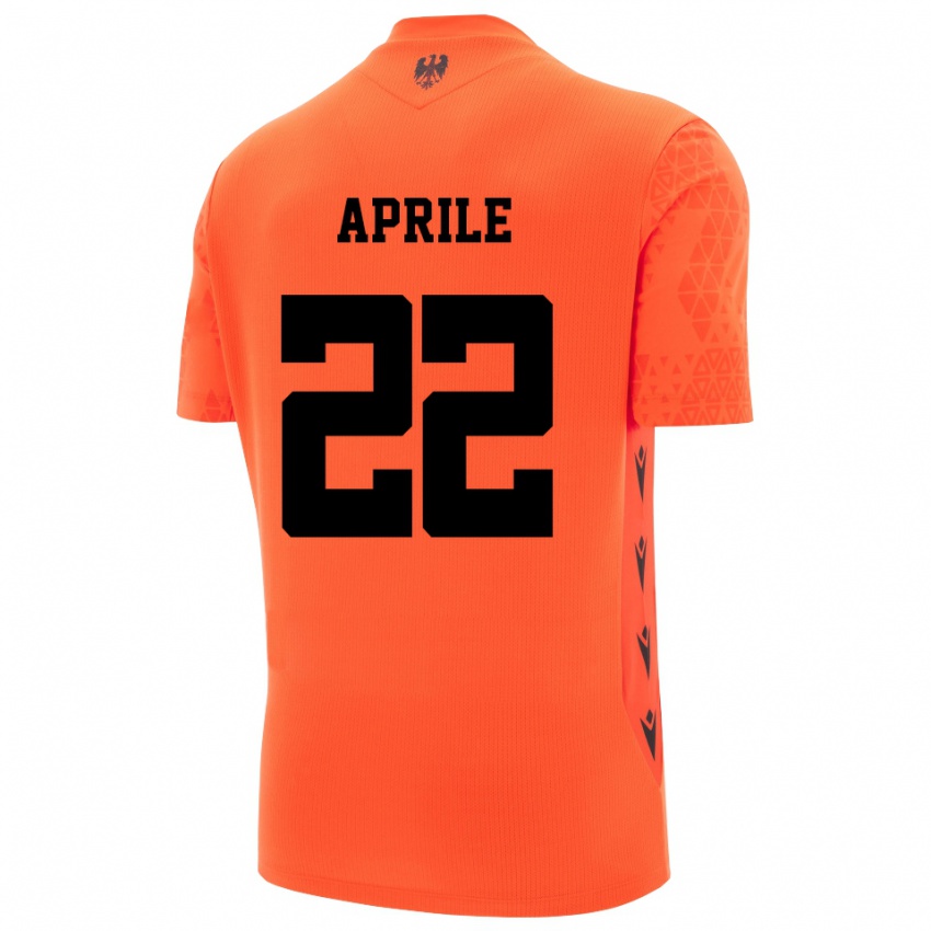 גברים רוברטה אפרילה #22 שחור כתום כהה חולצת שוער 2025/26 חולצה קצרה