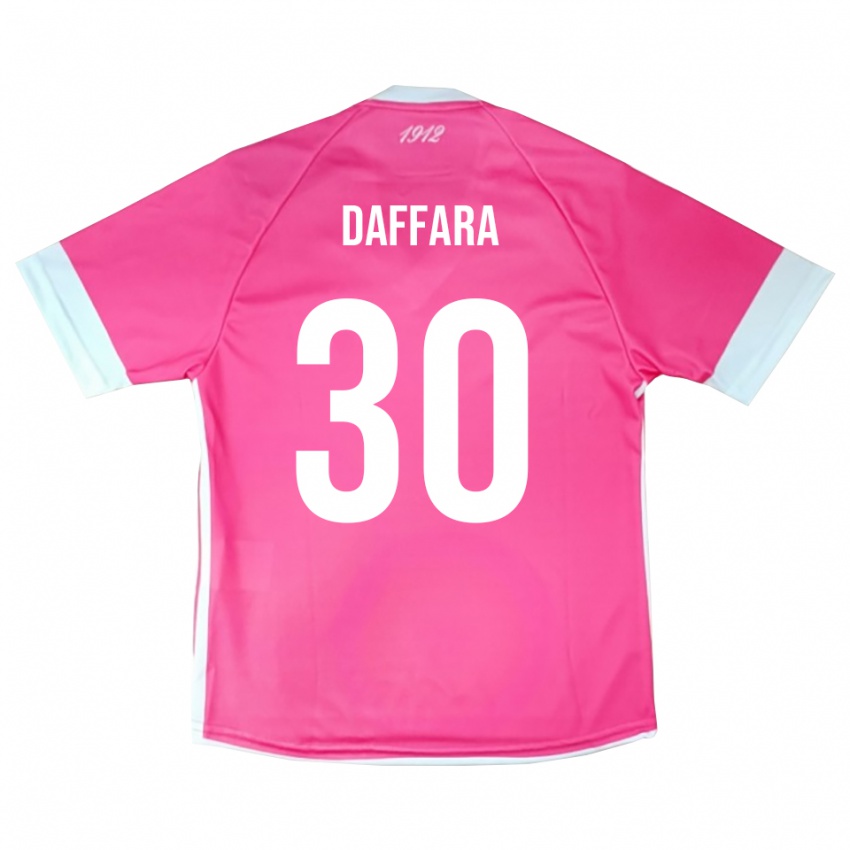 גברים ג'ובאני דאפרה #30 לבן ורוד לוהט חולצת שוער 2025/26 חולצה קצרה