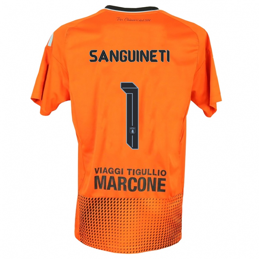 גברים מיקלה סנגינטי #1 כחול כתום כהה חולצת שוער 2025/26 חולצה קצרה