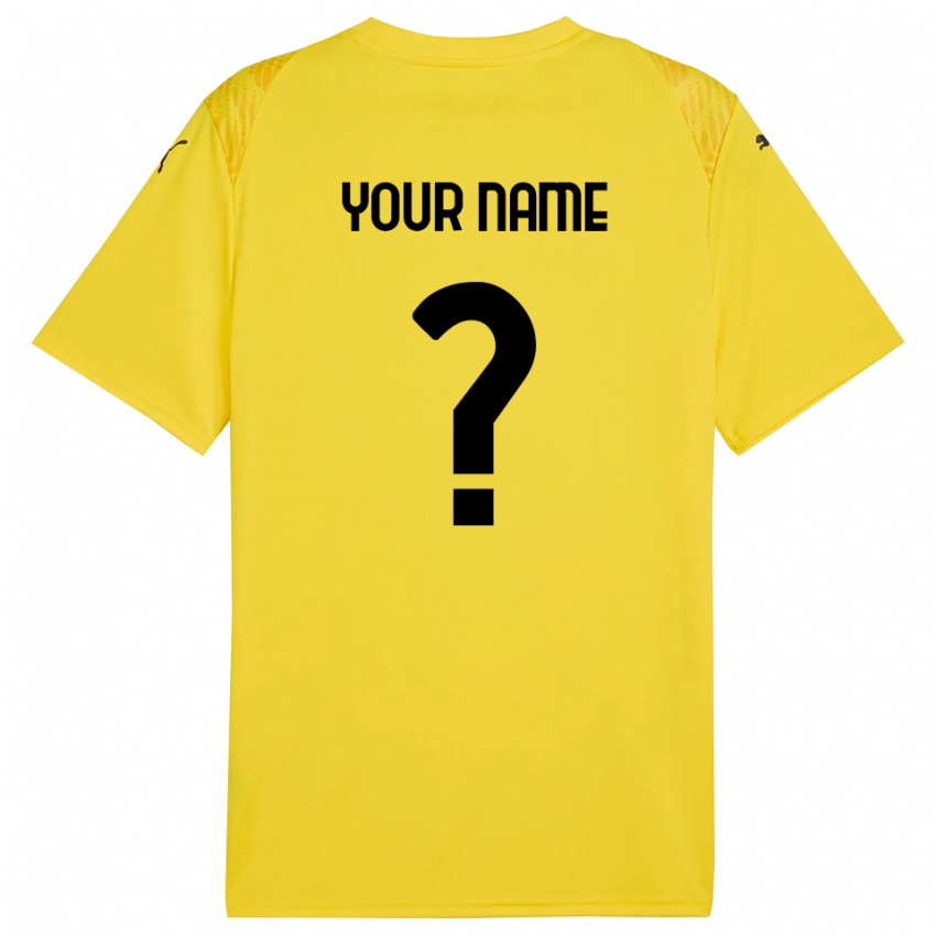 גברים סלרניטנה שחור צהוב חולצת שוער 2025/26 חולצה קצרה