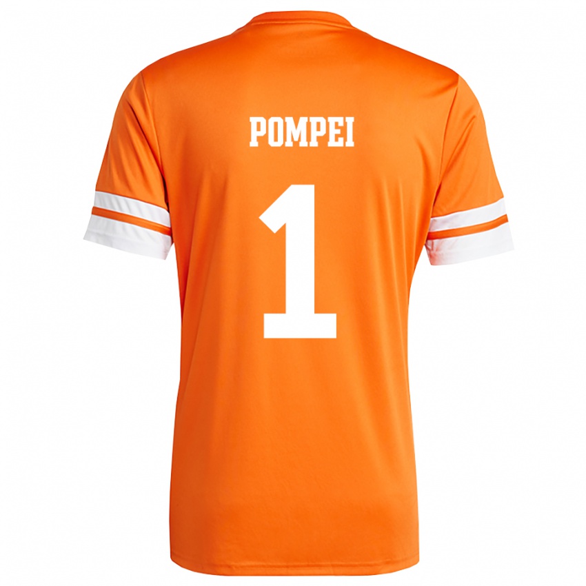 גברים Thomas Pompei #1 שחור צהוב חולצת שוער 2025/26 חולצה קצרה