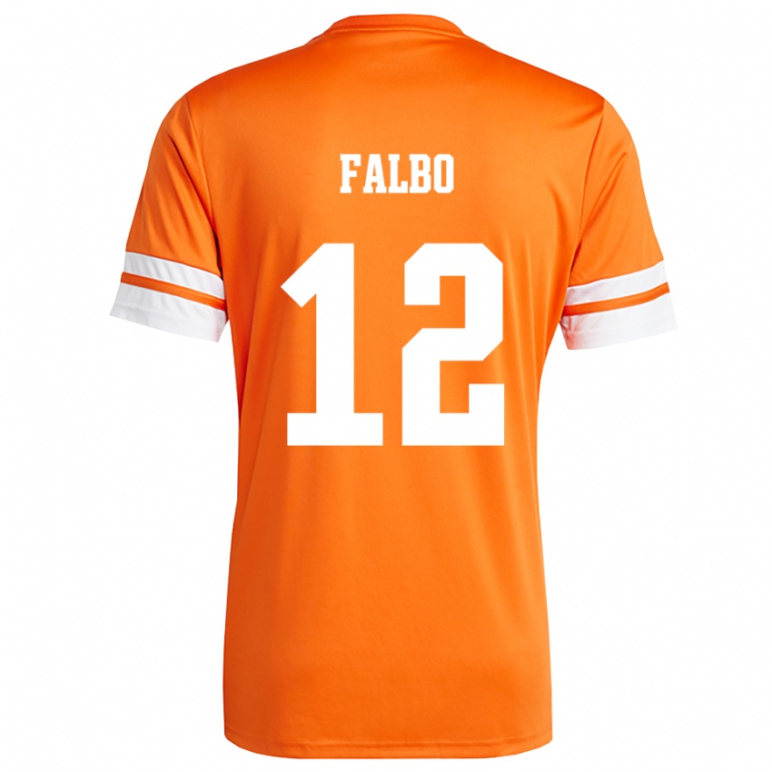 גברים Francesco Falbo #12 שחור צהוב חולצת שוער 2025/26 חולצה קצרה