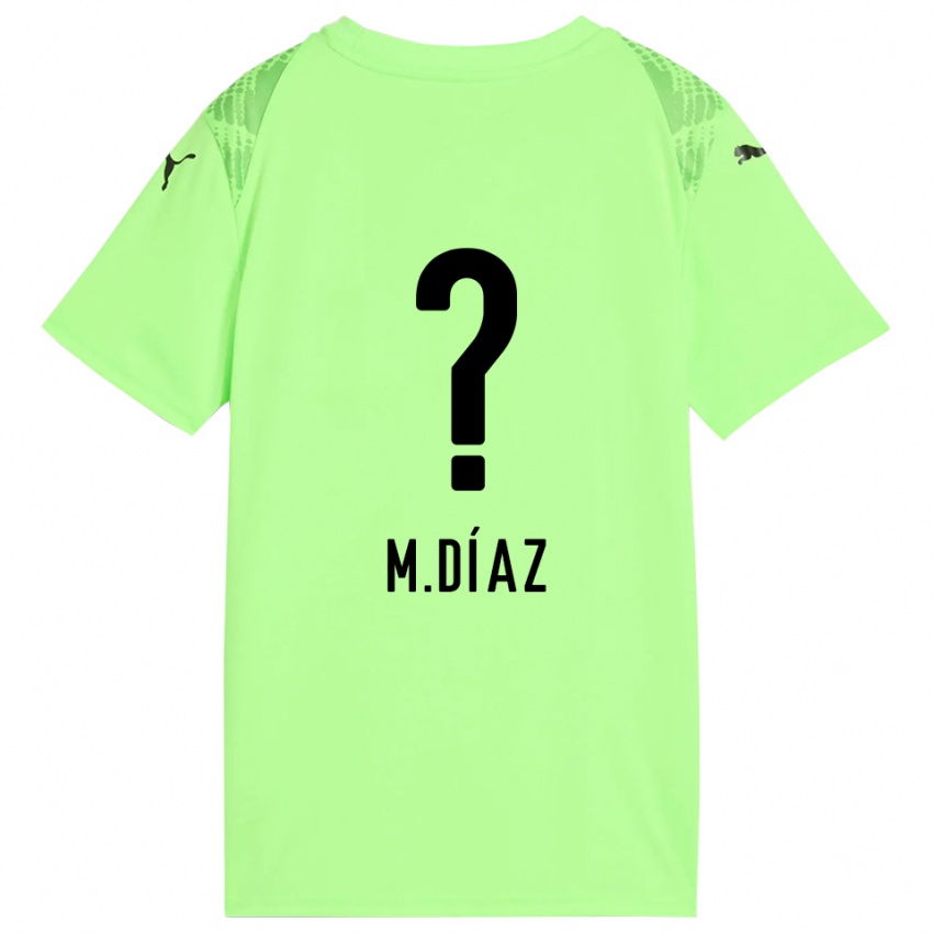 גברים Mateo Díaz #0 שחור ירוק בהיר חולצת שוער 2025/26 חולצה קצרה