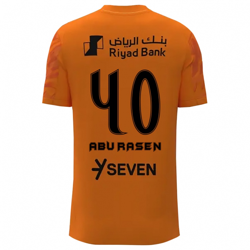 גברים Ahmad Abu Rasen #40 אפור בהיר כתום כהה חולצת שוער 2025/26 חולצה קצרה