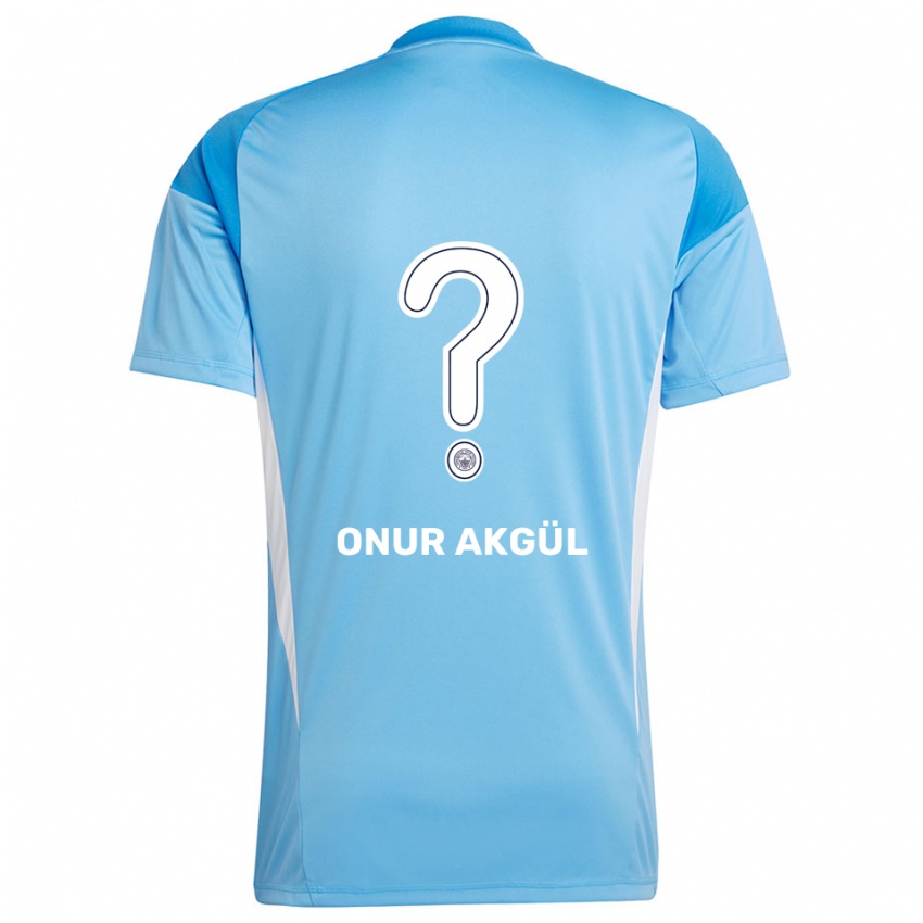 גברים Rüzgar Onur Akgül #0 לבן כחול רויאל חולצת שוער 2025/26 חולצה קצרה