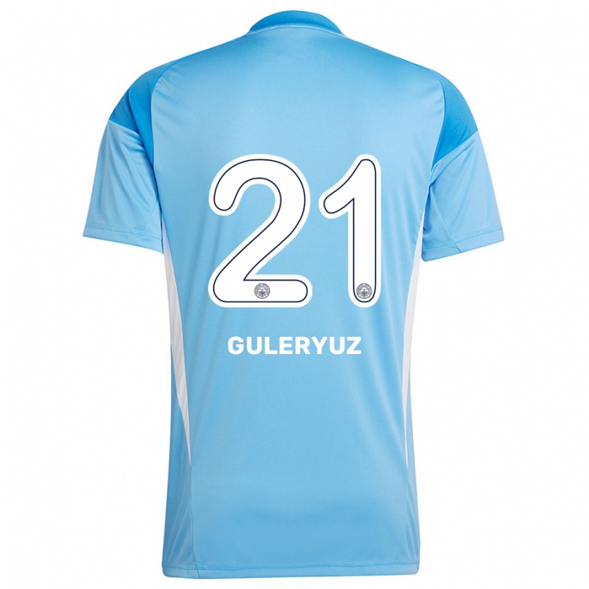 גברים Göknur Güleryüz #21 לבן כחול רויאל חולצת שוער 2025/26 חולצה קצרה
