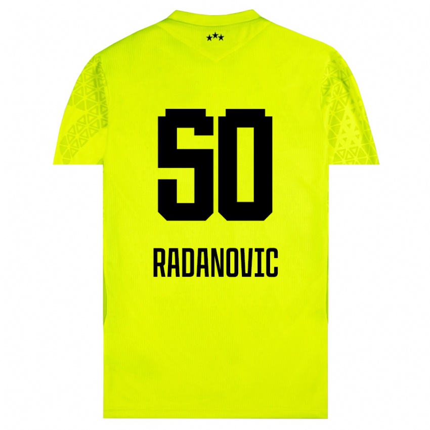 גברים סאבו ראדאנוביץ׳ #50 שחור אפור עמום חולצת שוער 2025/26 חולצה קצרה