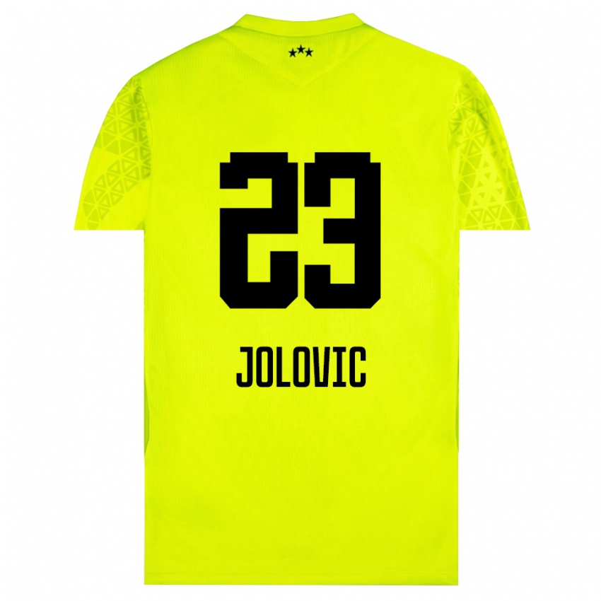 גברים Bogdan Jolovic #23 שחור אפור עמום חולצת שוער 2025/26 חולצה קצרה